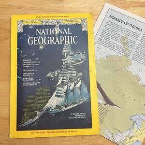 Vintage National Geographic Magazine December 1976 Whales Jackson Hole Early Man